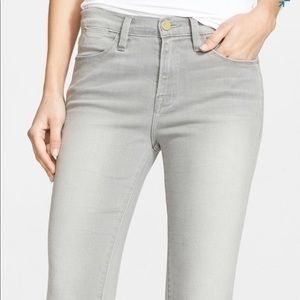 Frame Denim Le High Flare Grey Jeans in Size 27!